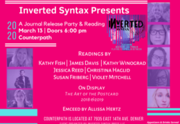 CANCELLED: Inverted Syntax Feature, Friday, March 13, 2020