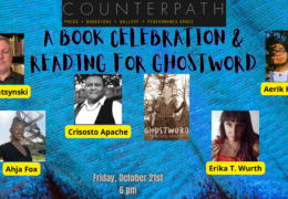 Reading: Crisosto Apache, Erika Wurth, Aerik Francis, Ahja Fox, and John Patsynski, Friday, October 21, 2022, 6 pm